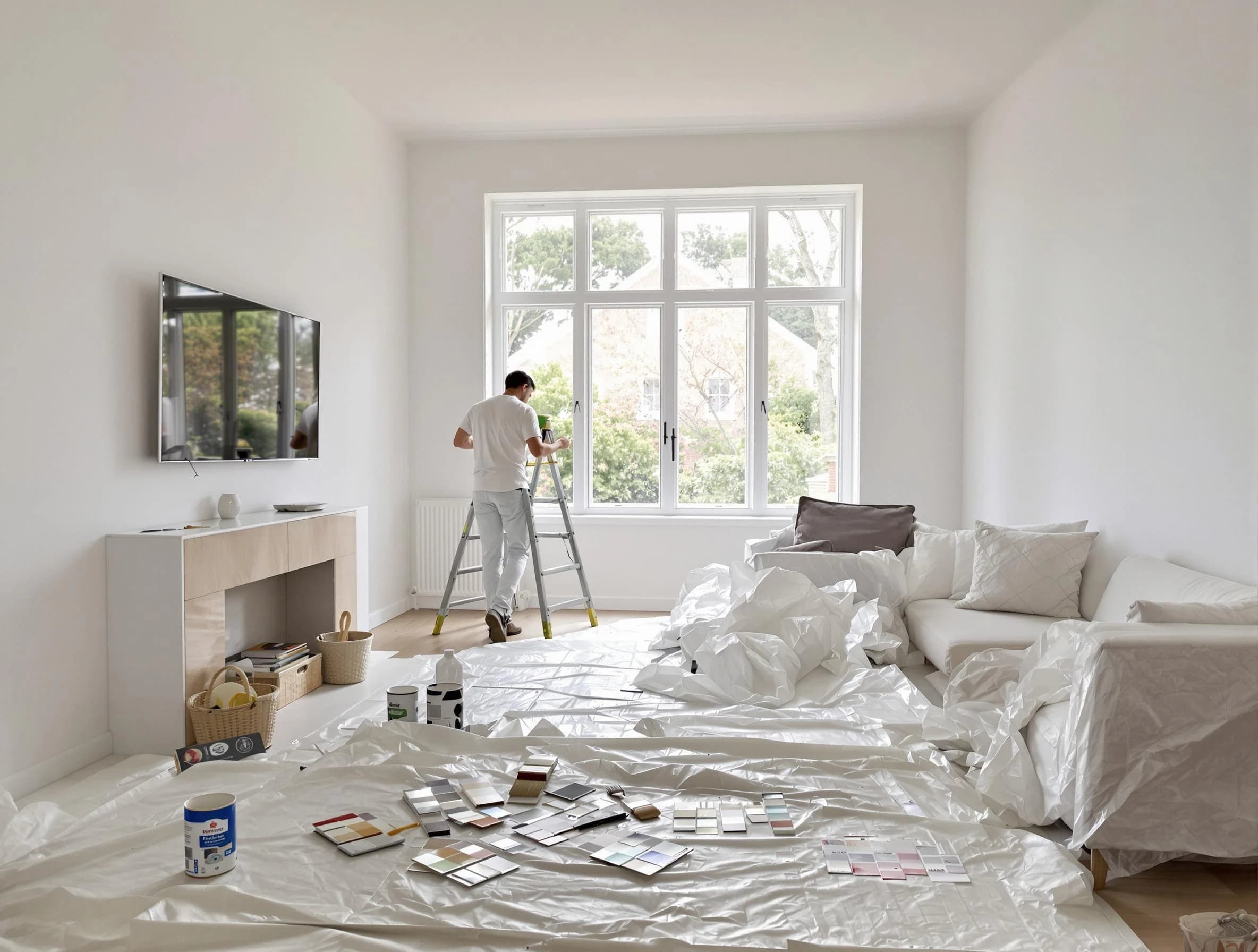 Parma House Painters professional applying interior paint in Parma, OH